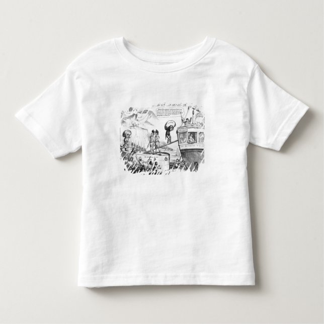 Camiseta Infantil Desenhos animados Satirical sobre o estado de (Frente)