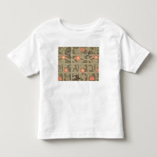 Camiseta Infantil Design do papel de parede da treliça com um backg