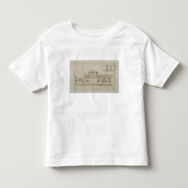 Camiseta Infantil Design esboçado para uma construção abobadada (Frente)