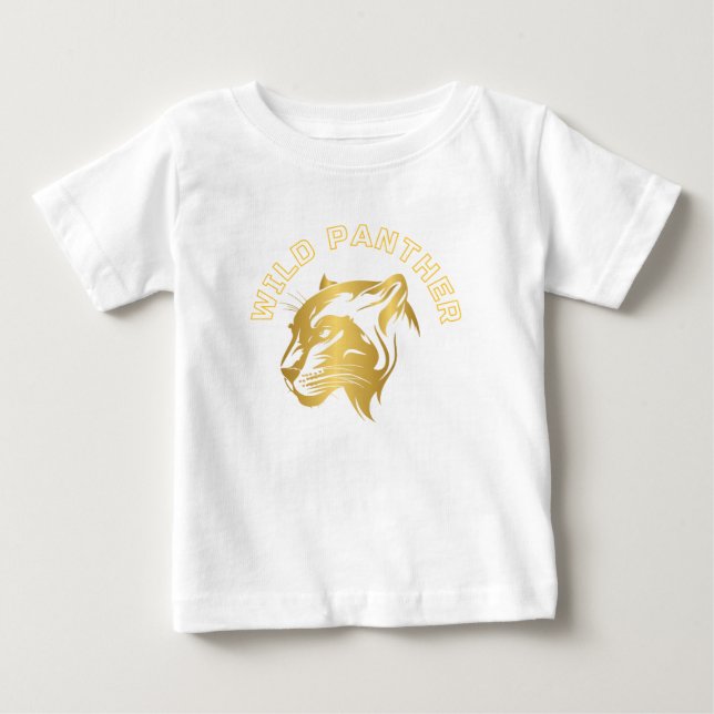 Camiseta Infantil Design Pantera, Camiseta Bebê De (Frente)