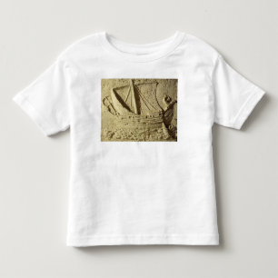 Camiseta Infantil Detalhe de um alivio de um barco, de um sarcófago