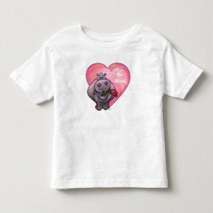 Camiseta Infantil Dia de os namorados Hippopotamus