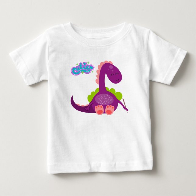 Camiseta Infantil Dinossauro Fofo (Frente)