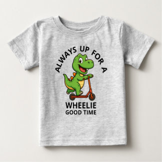 Camiseta Infantil Dinossauro Verde Fofo