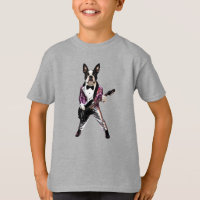 Camiseta Infantil Divertida de Rock Star com Bosto