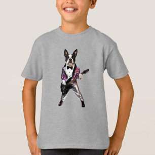 Camiseta Infantil Divertida de Rock Star com Bosto