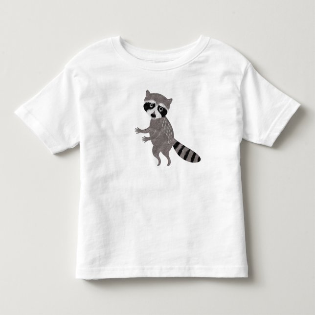 Camiseta Infantil Divertida do Sr. Racoon (Frente)