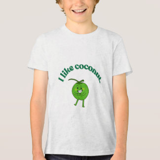 Camiseta Infantil Divertida "Eu Gosto de Cocos" –