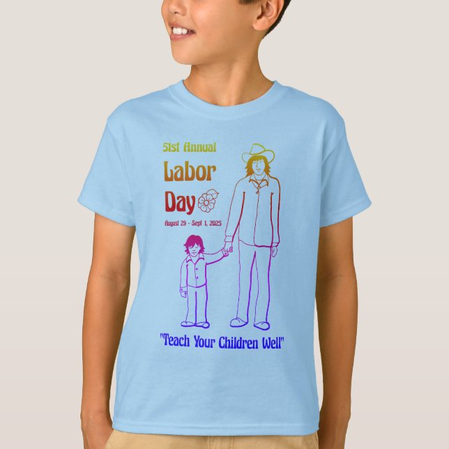 Camiseta infantil do Dia do Trabalho 2025 (Frente)