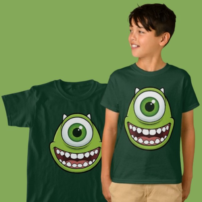 Camiseta Infantil do Monstro Verde Divertido de Ol (Criador carregado)