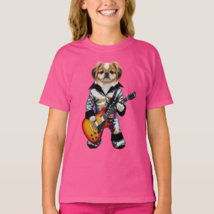 Camiseta Infantil do Pequimês Rock Star