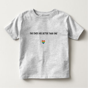 Camiseta Infantil Dois pais são melhores de uma criança T