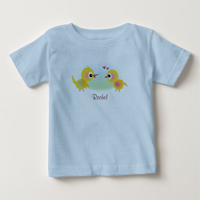 Camiseta infantil dos pombos (Frente)