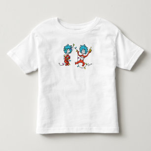 Camiseta Infantil Dr. Seuss Grinch Coisa Um Coisa Dois Dançando
