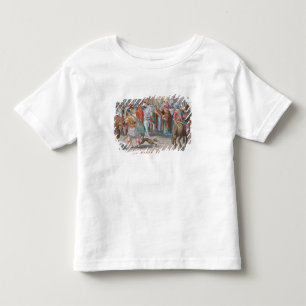 Camiseta Infantil Duas monges apresentam os bichos-da-seda