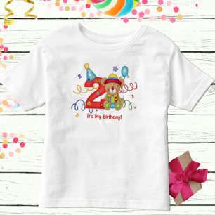 Camiseta Infantil É o meu Urso Justo de Aniversário 2