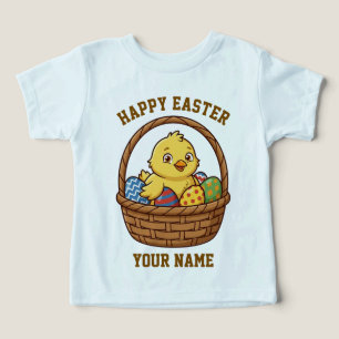 Camiseta Infantil Easter Chick   Nome Personalizad