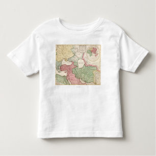 Camiseta Infantil EastPanoramic médio MapMiddle do leste