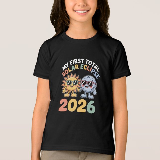 Camiseta Infantil Eclipse Total do Sol 12 de Agost (Frente)