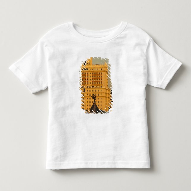 Camiseta Infantil Edifícios ao longo da Gran Via e Edifício Espanha (Frente)