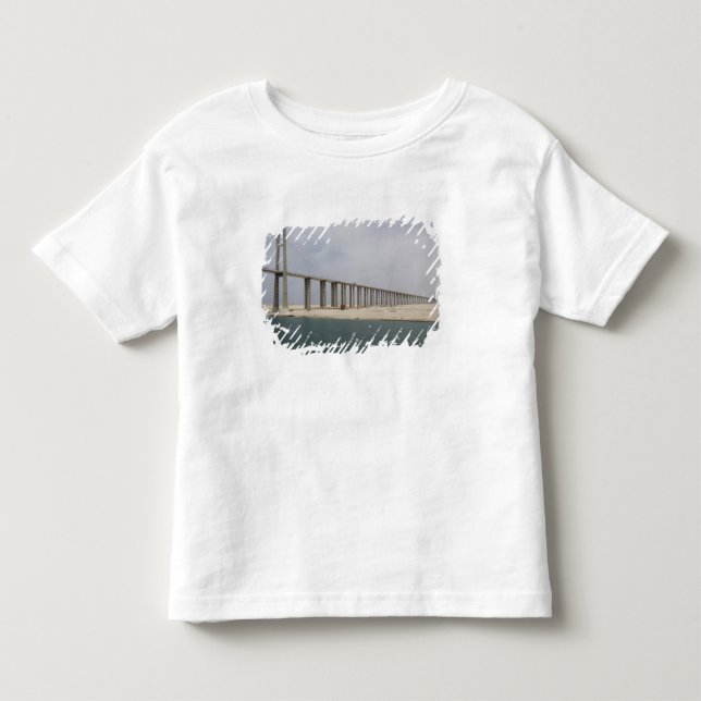 Camiseta Infantil Egito, Canal de Suez. Ponte da Paz (Frente)