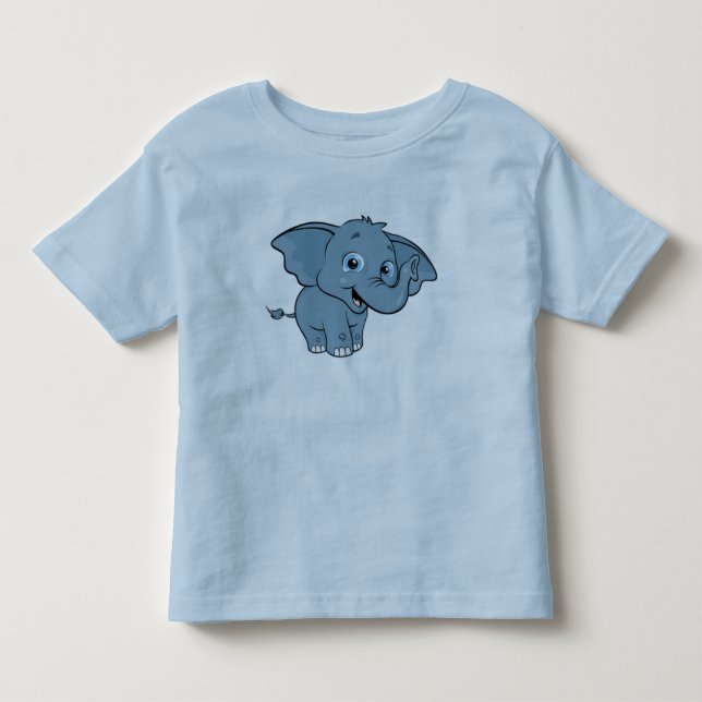 Camiseta Infantil Elefante bonito do bebê (Frente)