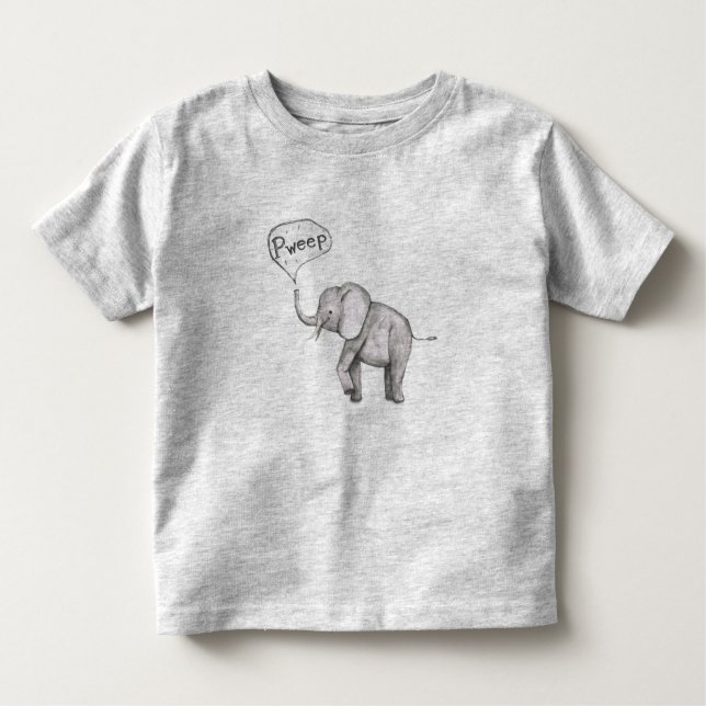 Camiseta Infantil Elefante de bebê bonito (Frente)