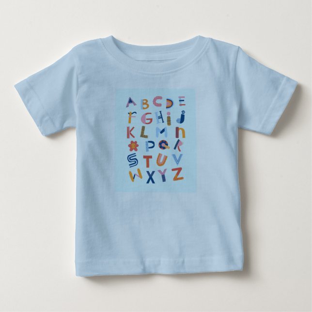 Camiseta infantil em alfabeto inglês (Frente)