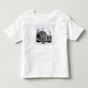 Camiseta Infantil Empilhando as bolsas dos dólares em um
