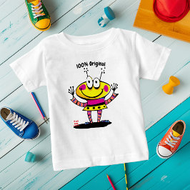 Camiseta Infantil Engraçada de Alien Personalizáve