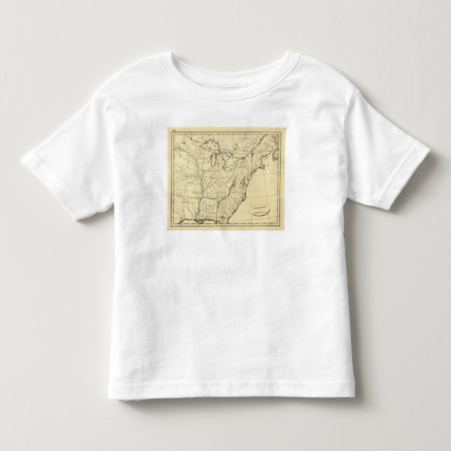 Camiseta Infantil Esboço dos EUA (Frente)
