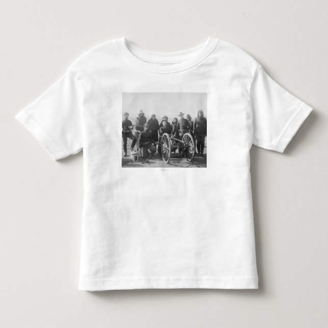Camiseta Infantil Escuteiros de Lakota e soldados brancos levantados (Frente)
