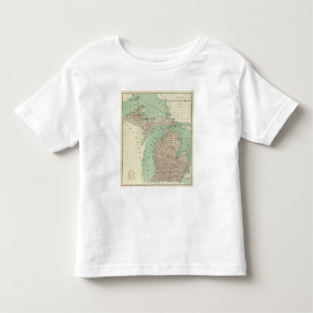 Camiseta Infantil Estado de Michigan (Frente)