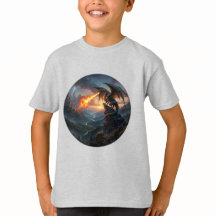 Camiseta infantil estampada de dragão