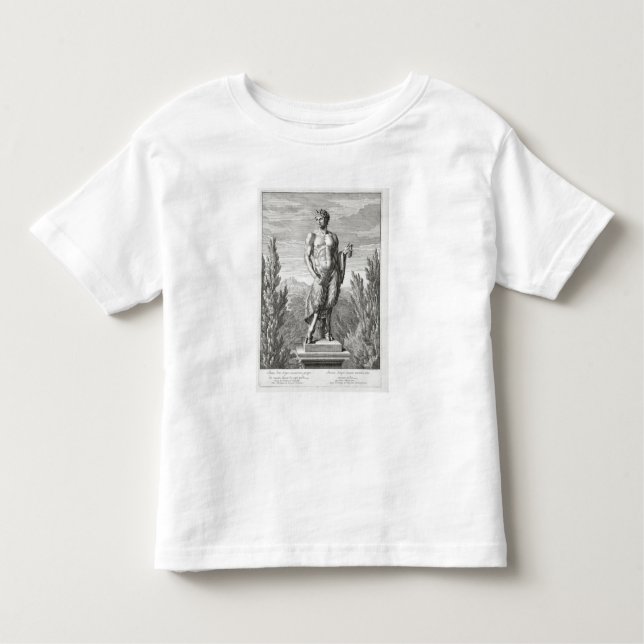 Camiseta Infantil Estátua de um Satyr que guardara um grupo de uvas, (Frente)