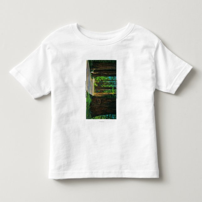 Camiseta Infantil Estrada da sequóia vermelha no parque da sequóia (Frente)