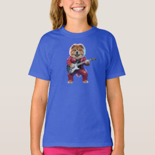 Camiseta Infantil Estrela do Rock Chow Chow Fofa