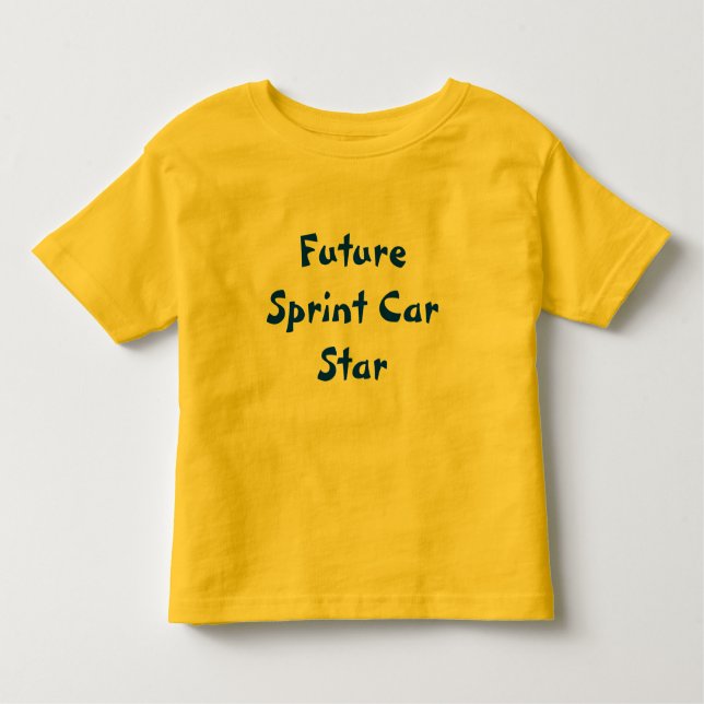 Camiseta Infantil Estrela futura do carro de Sprint (Frente)