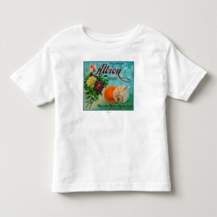 Camiseta Infantil Etiqueta da caixa do citrino da marca de Albion