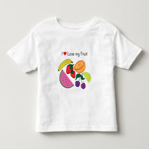 Camiseta Infantil Eu Amo Minha Fruta... Bonita
