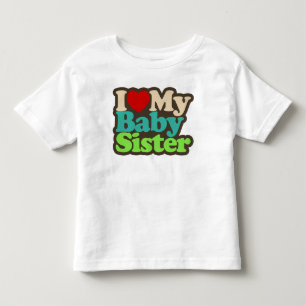 Camiseta Infantil Eu Amo Minha Irmã Bebê