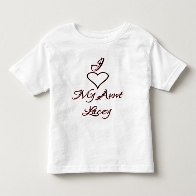 Camiseta Infantil Eu amo minha tia (Frente)