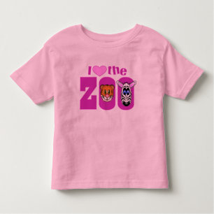 Camiseta Infantil Eu amo o zoológico