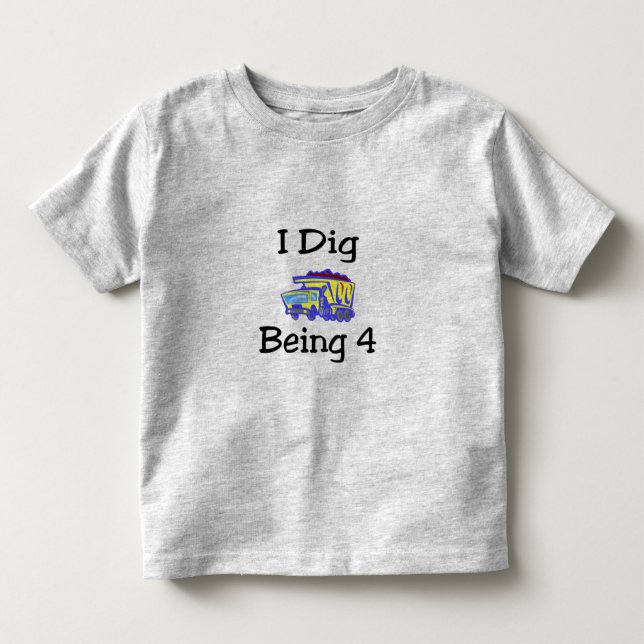Camiseta Infantil Eu escavo ser 4 (Frente)