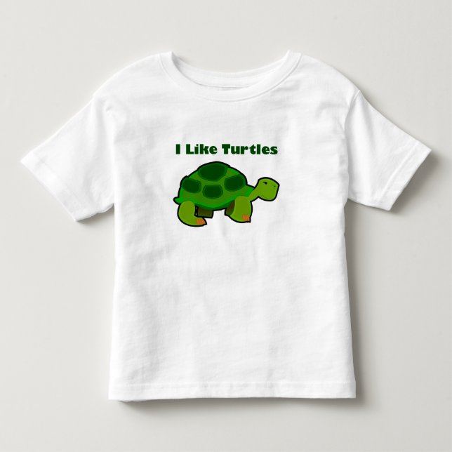 Camiseta Infantil Eu Gosto De Tartarugas - Toddler Fine Jersey T Shi (Frente)