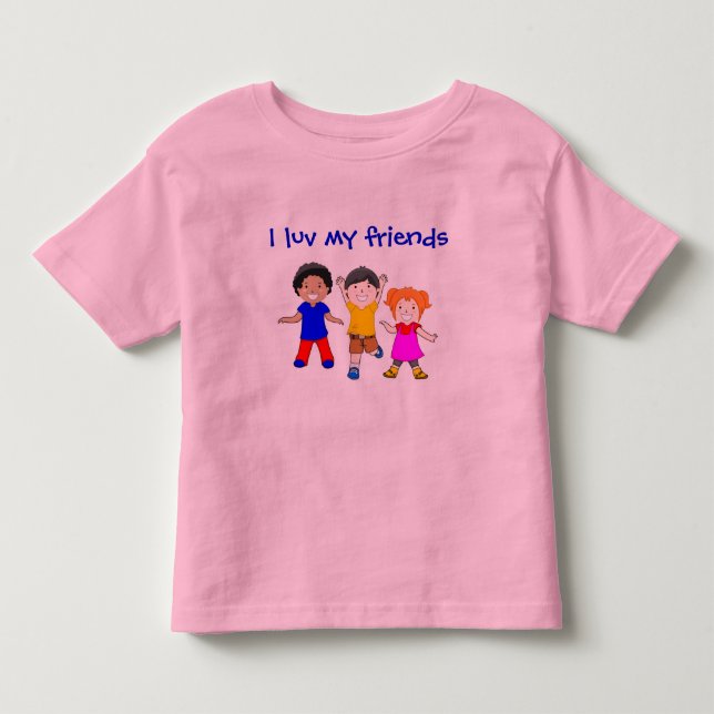 CAMISETA INFANTIL EU LUVO MEUS AMIGOS (Frente)