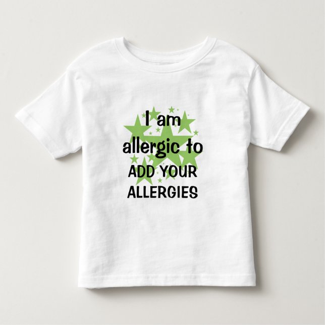 Camiseta Infantil Eu sou alérgico - personalize com alergia da (Frente)