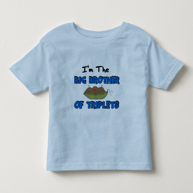 Camiseta Infantil Eu sou o grande IRMÃO dos TRIPLETS (afro-americano (Frente)