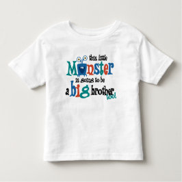 Camiseta Infantil Eu também vou ser um irmão mais velho! Monstro