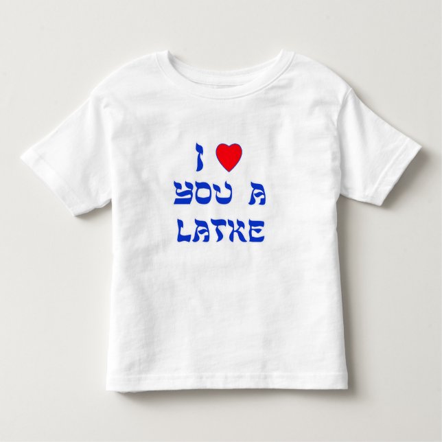 Camiseta Infantil Eu te amo um Latke (Frente)